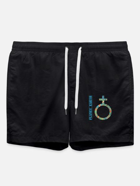 planet erde e 4 - Badeshorts - Schwarz
