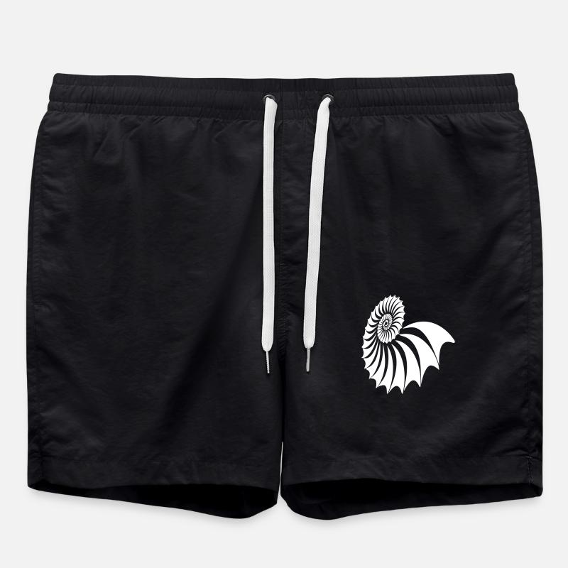 Nautilus Spirale - Badeshorts - Schwarz