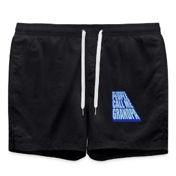 People Call Me Grandpa - Swim Trunks - black - Front - AI Model Male 185 light (185cm)