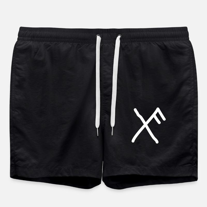 Viking Rune Luck Luck - Swim Trunks - black