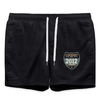 anniversary 2012 legendary 10 years - Swim Trunks - black - Front - AI Model Male 185 light (185cm)