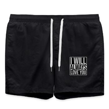 J’aimerai toujours - Short de bain - noir - Devant - AI Model Male 185 light (185cm)
