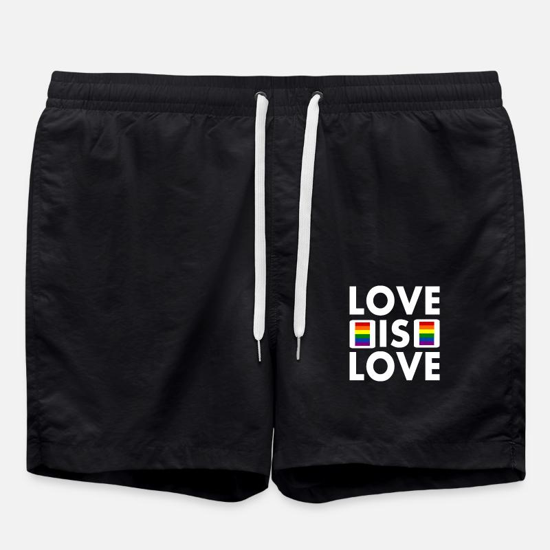 Love is love - Badeshorts - Schwarz