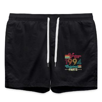 Jahrgang 1994 Original, Geburtstagsgeschenk - Badeshorts - Schwarz - Vorne - AI Model Male 185 light (185cm)