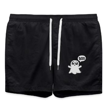 Angst einjagen Boo Geist - Badeshorts - Schwarz - Vorne - AI Model Male 185 light (185cm)