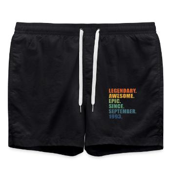 30e anniversaire, septembre 1993, 30e anniversaire - Short de bain - noir - Devant - AI Model Male 185 light (185cm)