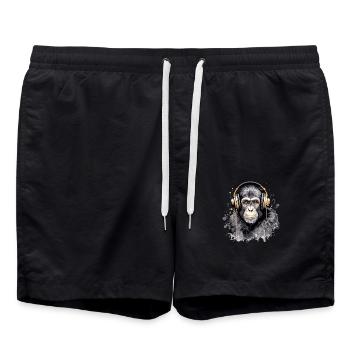 Kili le singe audiophile - Short de bain - noir - Devant - AI Model Male 185 light (185cm)