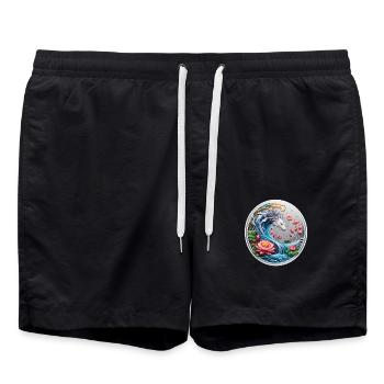 Dragon d’Asie - Short de bain - noir - Devant - AI Model Male 185 light (185cm)