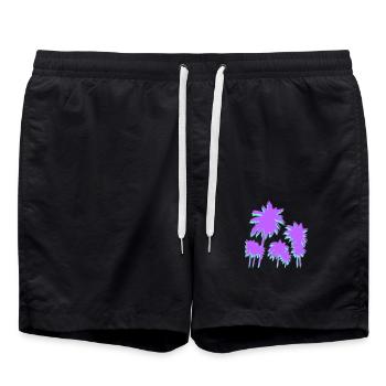 Palmiers - Short de bain - noir - Devant - AI Model Male 185 light (185cm)