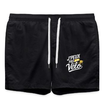 J Peux pas j ai Vélo - Short de bain - noir - Devant - AI Model Male 185 light (185cm)