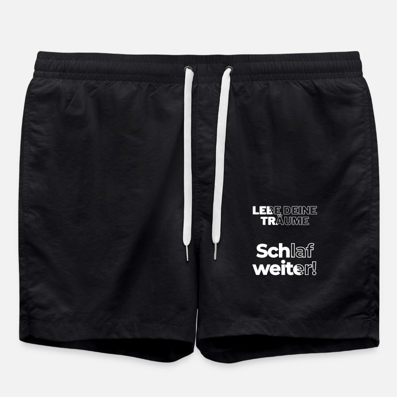 Schlaf Weiter - Badeshorts - Schwarz