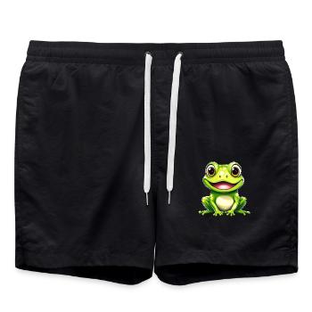 Frog Green Frog Frog - Swim Trunks - black - Front - AI Model Male 185 light (185cm)