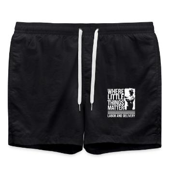 Chaque petit geste compte - Short de bain - noir - Devant - AI Model Male 185 light (185cm)