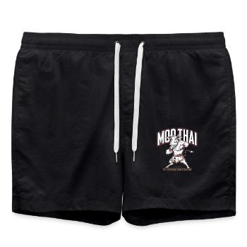 Design amusant de Muay Thai pour les fans de sport - Short de bain - noir - Devant - AI Model Male 185 light (185cm)