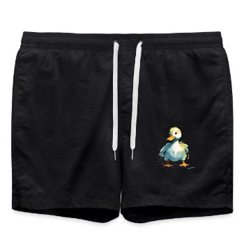 Ente - Badeshorts - Schwarz - Vorne - AI Model Male 185 light (185cm)