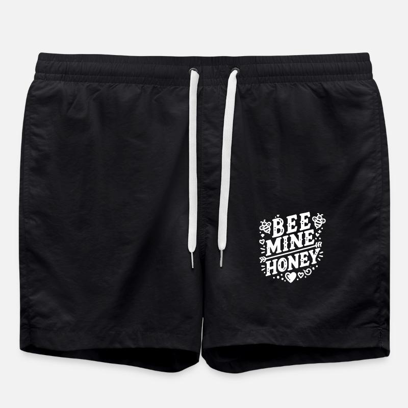 Bee Mine Honey - Swim Trunks - black