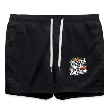 Végétarien Végétalien Végétarien Végétarien - Short de bain - noir - Devant - AI Model Male 185 light (185cm)