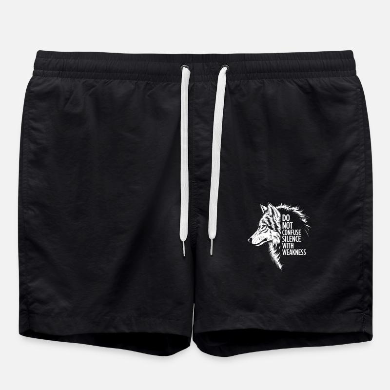 Wolf Silence Strength - Swim Trunks - black
