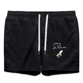 Team de La mariée - Short de bain - noir - Devant - AI Model Male 185 light (185cm)