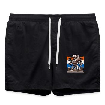 VOC Nederlandse Leeuw - Badeshorts - Schwarz - Vorne - AI Model Male 185 light (185cm)