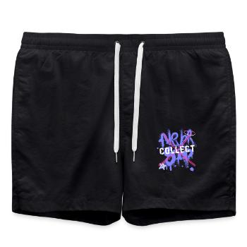 Ne jamais s’arrêter - Short de bain - noir - Devant - AI Model Male 185 light (185cm)