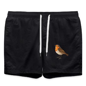 Rouge-gorge - Short de bain - noir - Devant - AI Model Male 185 light (185cm)