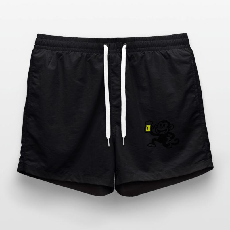 Monkey Beer Funny Swim Trunks