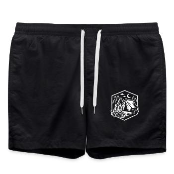 Tente de camping extérieure - Short de bain - noir - Devant - AI Model Male 185 light (185cm)