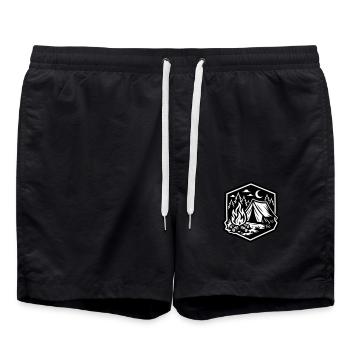 Tente de camping extérieure - Short de bain - noir - Devant - AI Model Male 185 light (185cm)
