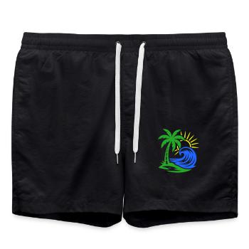 Océan de Palm Island - Short de bain - noir - Devant - AI Model Male 185 light (185cm)