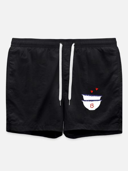 Letter B Breton Bowls - Swim Trunks - black