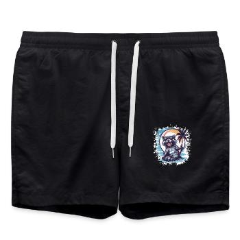 Raccoon Beer Funny Booze - Short de bain - noir - Devant - AI Model Male 185 light (185cm)