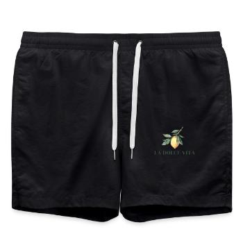 La Dolce Vita - Lemon - Badeshorts - Schwarz - Vorne - AI Model Male 185 light (185cm)