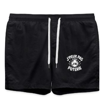 Ich kann nicht, ich habe Töpferei – Humor T-Shirt - Badeshorts - Schwarz - Vorne - AI Model Male 185 light (185cm)