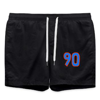 ANNIVERSAIRE. HAPPY BIRTHDAY. JOYEUX ANNIVERSAIRE. - Short de bain - noir - Devant - AI Model Male 185 light (185cm)