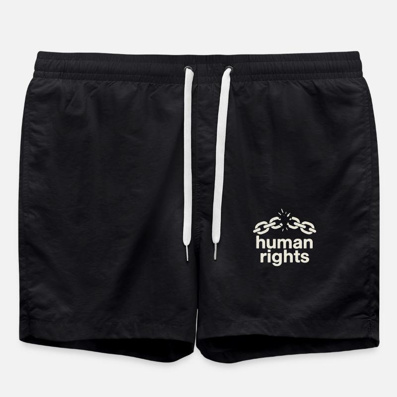 Human Rights - Badeshorts - Schwarz