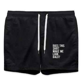 J’ai l’air d’un homme chauve de Lustig - Short de bain - noir - Devant - AI Model Male 185 light (185cm)