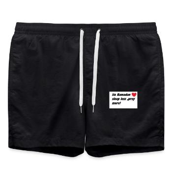 ramadan customized items - Swim Trunks - black - Front - AI Model Male 185 light (185cm)