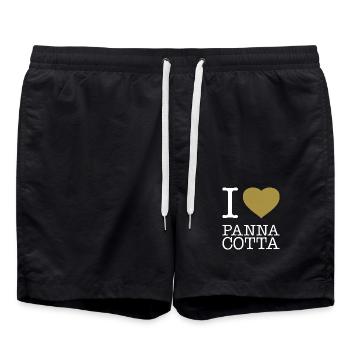 J’ADORE LA PANNA COTTA - Short de bain - noir - Devant - AI Model Male 185 light (185cm)
