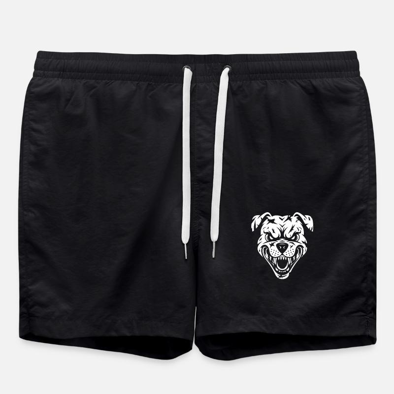 Zorniger wütender Hund - Badeshorts - Schwarz