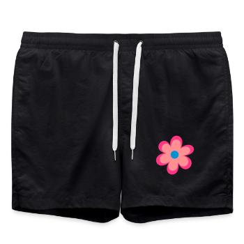 Fleurs - Short de bain - noir - Devant - AI Model Male 185 light (185cm)