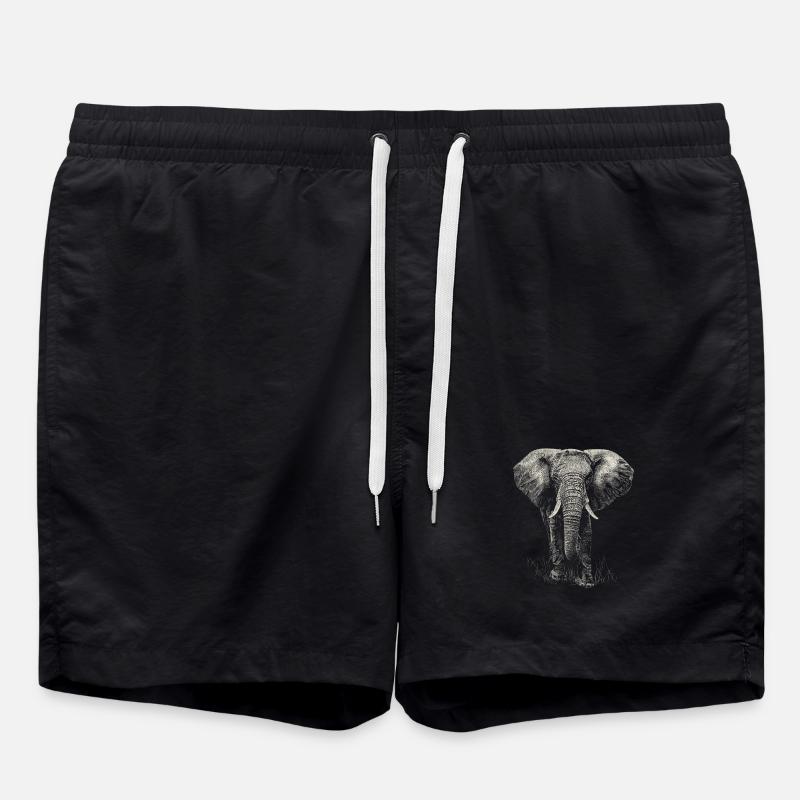Elefant - Badeshorts - Schwarz