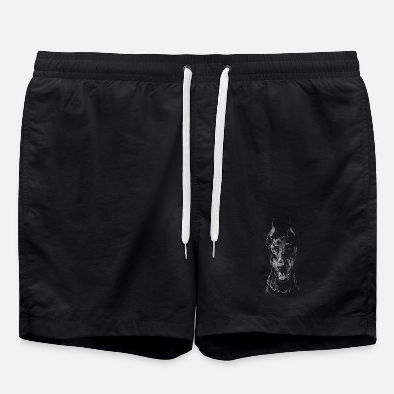 Doberman - Swim Trunks - black