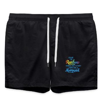 Suivez Rainbow - Short de bain - noir - Devant - AI Model Male 185 light (185cm)