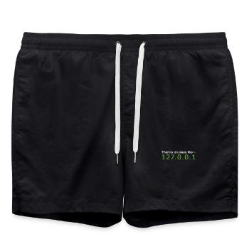 theres no place like home Code programmieren Admin - Badeshorts - Schwarz - Vorne - AI Model Male 185 light (185cm)