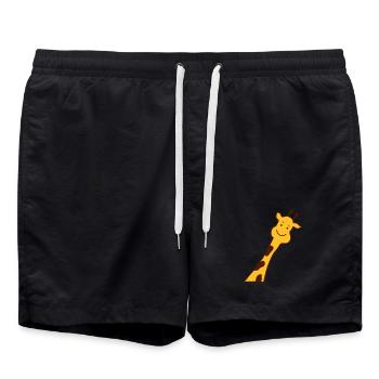 giraffe - Badeshorts - Schwarz - Vorne - AI Model Male 185 light (185cm)