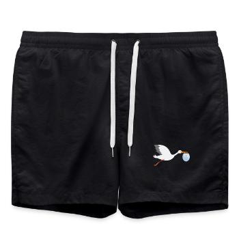drôles animaux plantes fruits légumes motifs enfants - Short de bain - noir - Devant - AI Model Male 185 light (185cm)