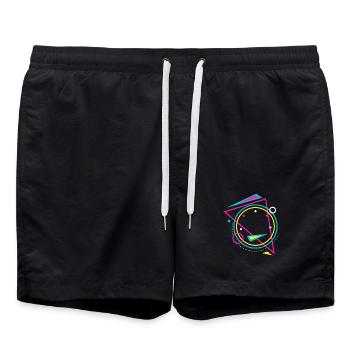 géométrie - Short de bain - noir - Devant - AI Model Male 185 light (185cm)