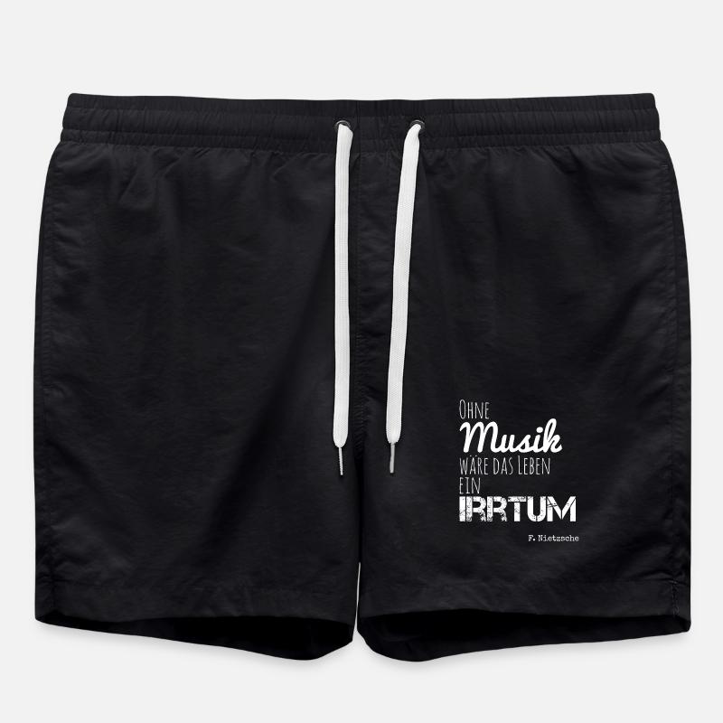 Without music, life would be a mistake - Swim Trunks - black