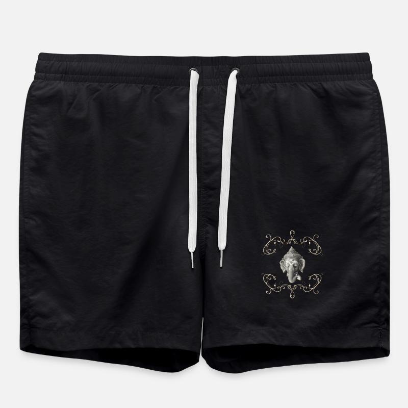 Hindu elephant god ganesh - Swim Trunks - black